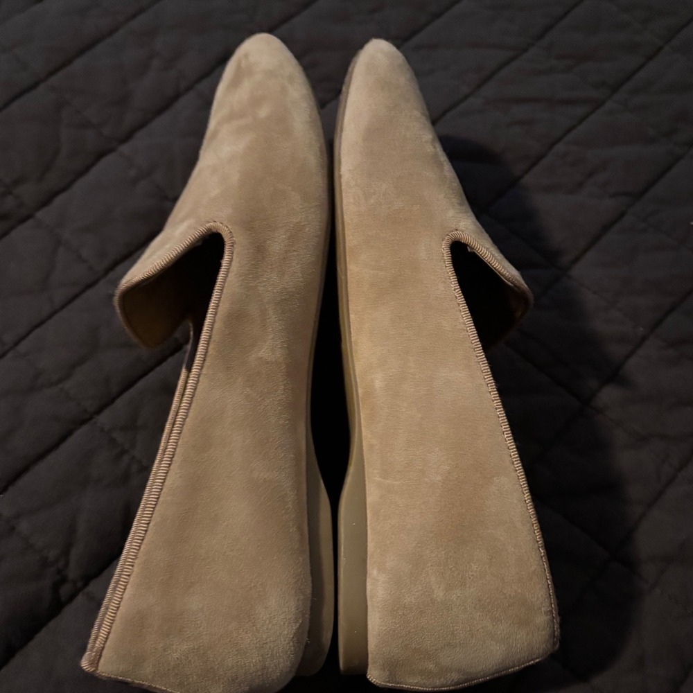 Birdies The Starling Tan‎ Suede Smoking Loafers Flats Womens 6.5 Sand Round Toe - Picture 4 of 7